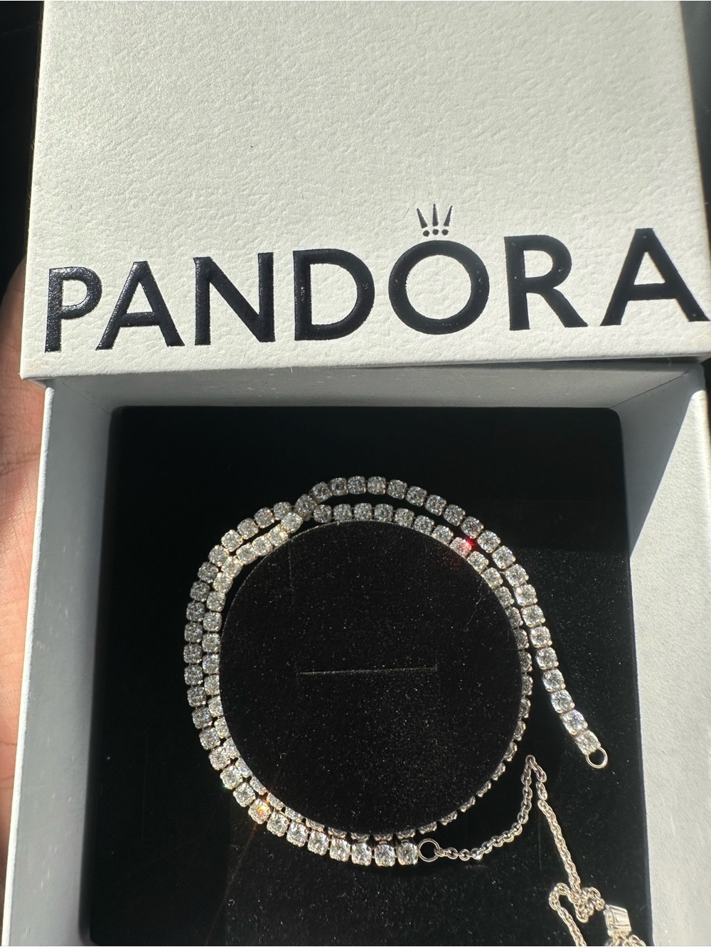 Pandora Tennis Necklace - Silver